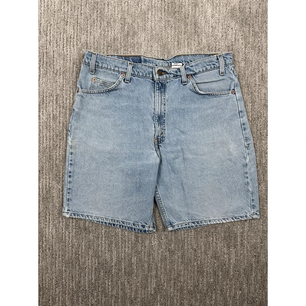 Levi's 550 Denim Shorts Mens 36 Light Blue Vintage Orange Tab Relaxed Fit 90s